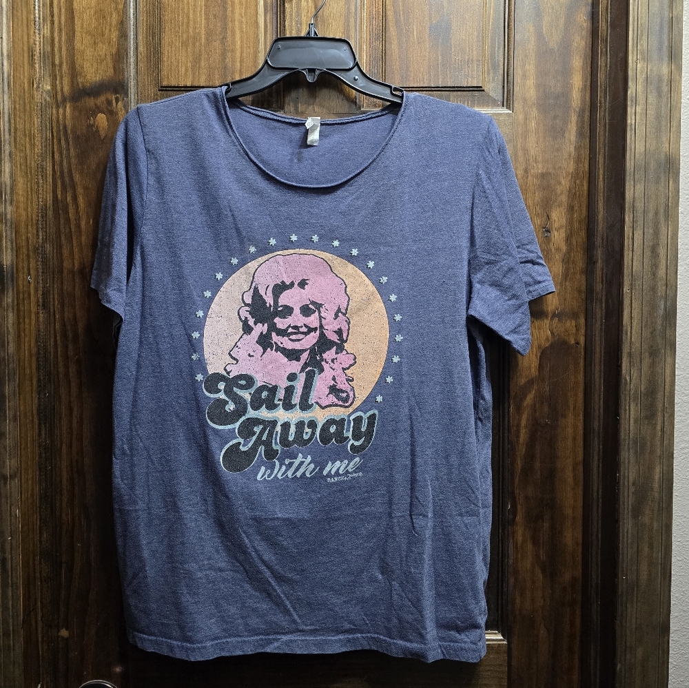 Retro Look Dolly Parton T Shirt "Sail Away With Me"